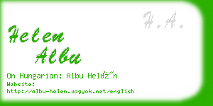 helen albu business card
